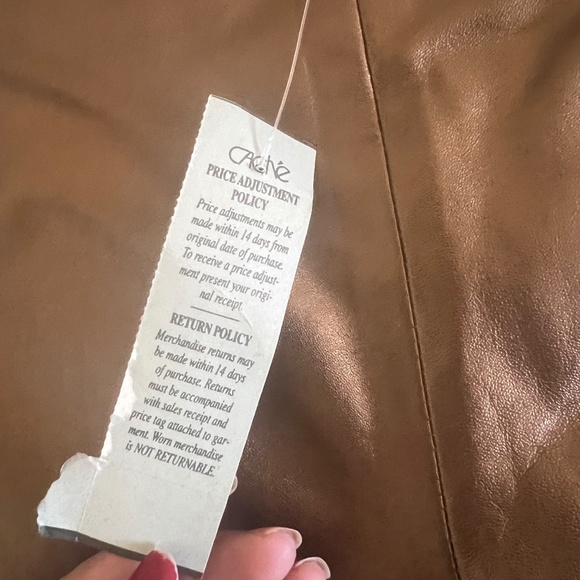 Cache Leather pants Bonze Gold  jeans size 12 Vintage Nwt - Picture 9 of 17